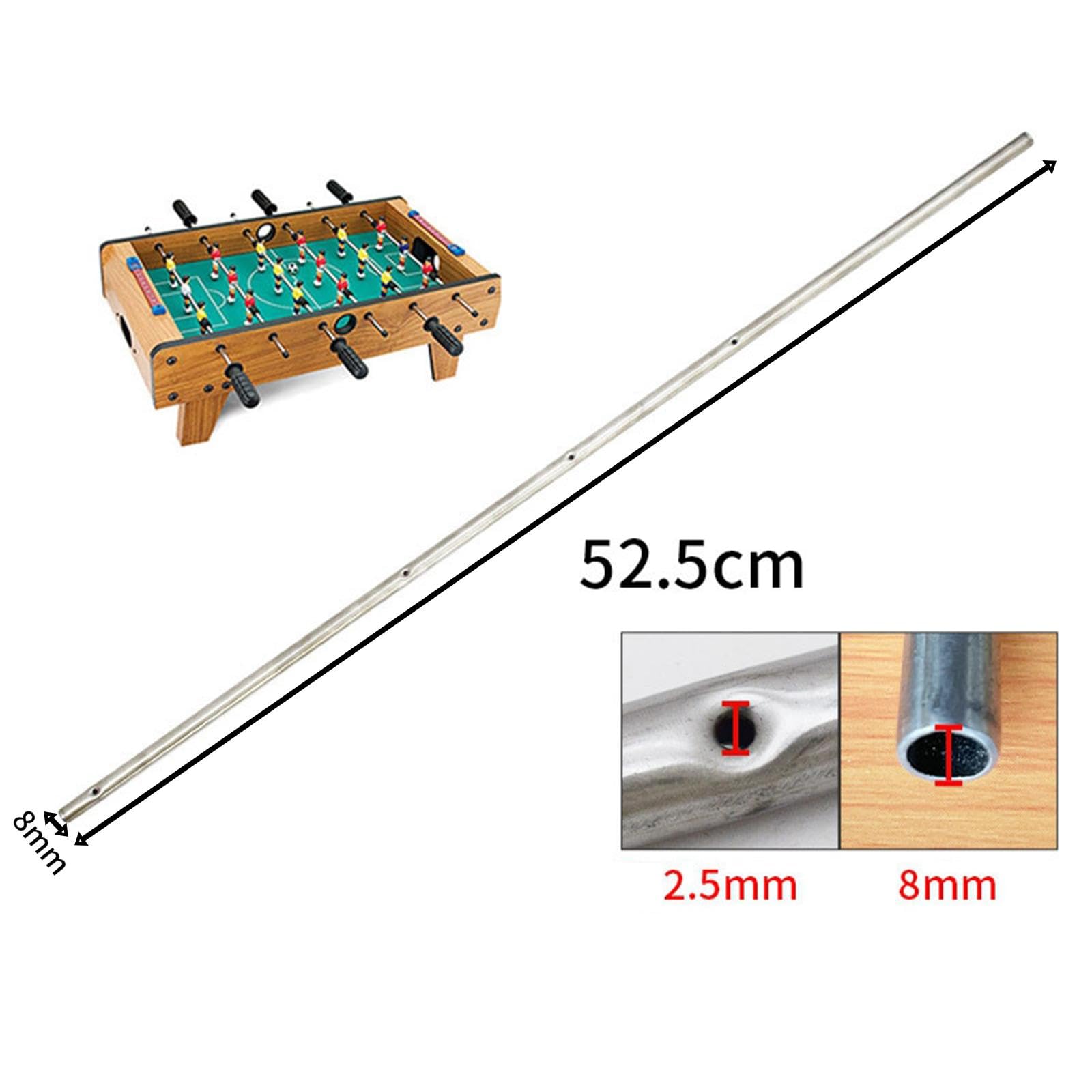 Aste di Ricambio per Biliardino, Set di Aste per Calcio Balilla con Foro, Accessori per Calcio Balilla, per Parti di Ricambio del Tavolo