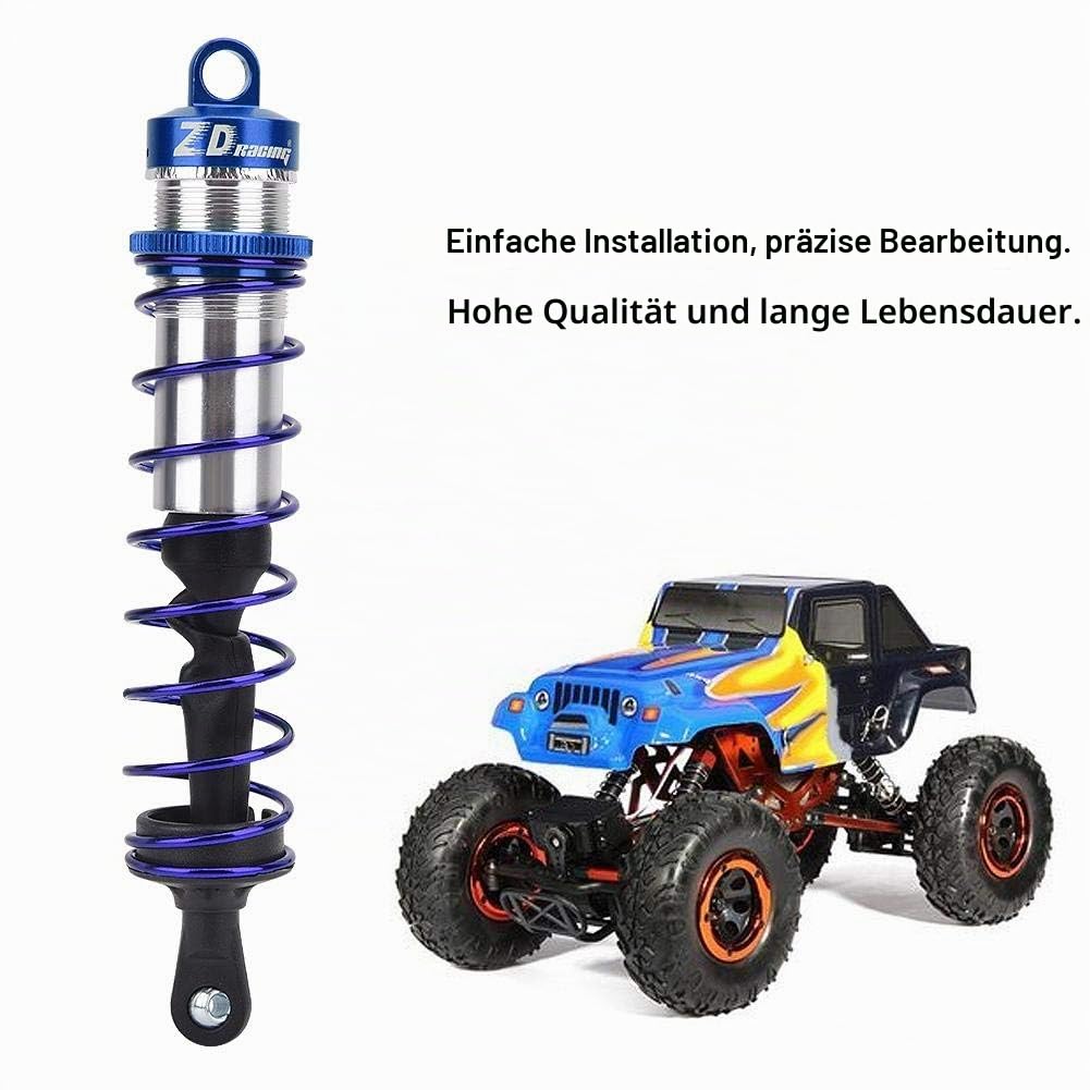 Dilwe 4 Stück RC Car Front Stoßdämpfer hinten, Metall Öldruck Einstellbarer Stoßdämpfer RC Upgrade Ersatzzubehör für 1/8 RC Car(B, ue)Modellauto-Zubehör