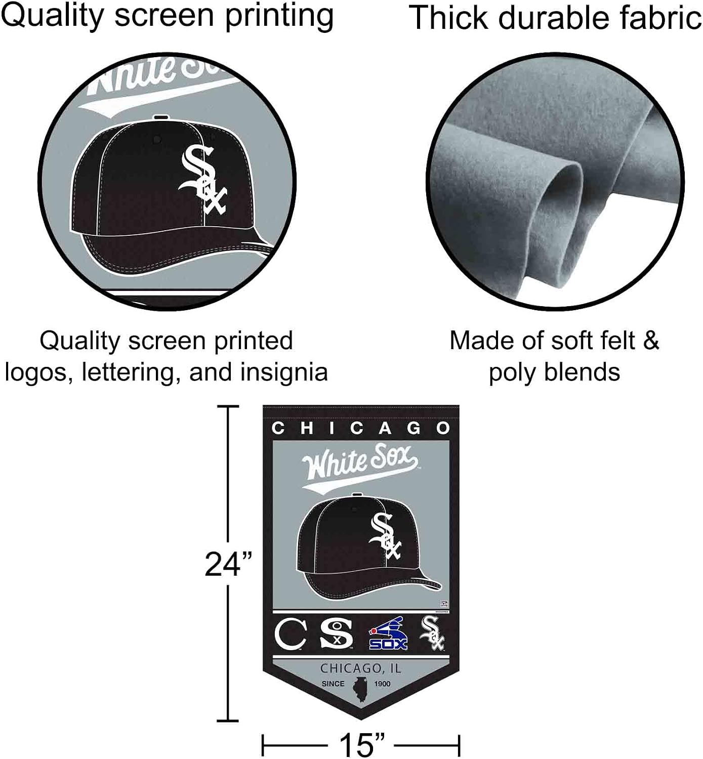 WinCraft Chicago White Sox Heritage History Banner Pennant