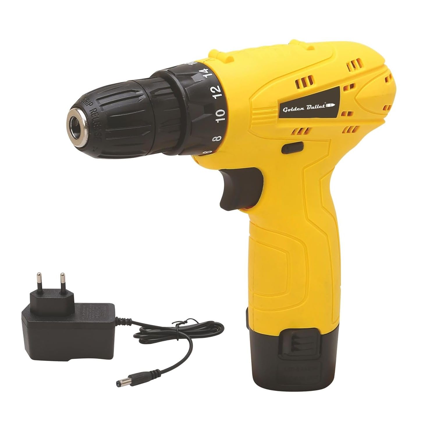 Golden Bullet® GBD-3693 Cordless Screwdriver & Drill - Compact and Powerful, 600 RPM - Reversible switch, Adjustable Torque, 10mm Chuck