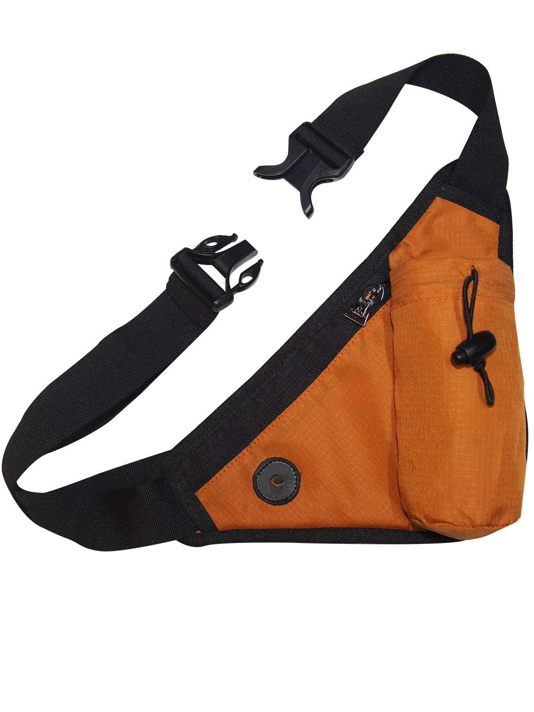 Rasdion Waist Pack Travel Handy Hiking Zip Pouch Document Money Phone Belt with Bottle Holder Sport Bag for Men and Women Nylon (Multicolor), Multicolor, Waist Bag Pack, Fashion Waist Packs