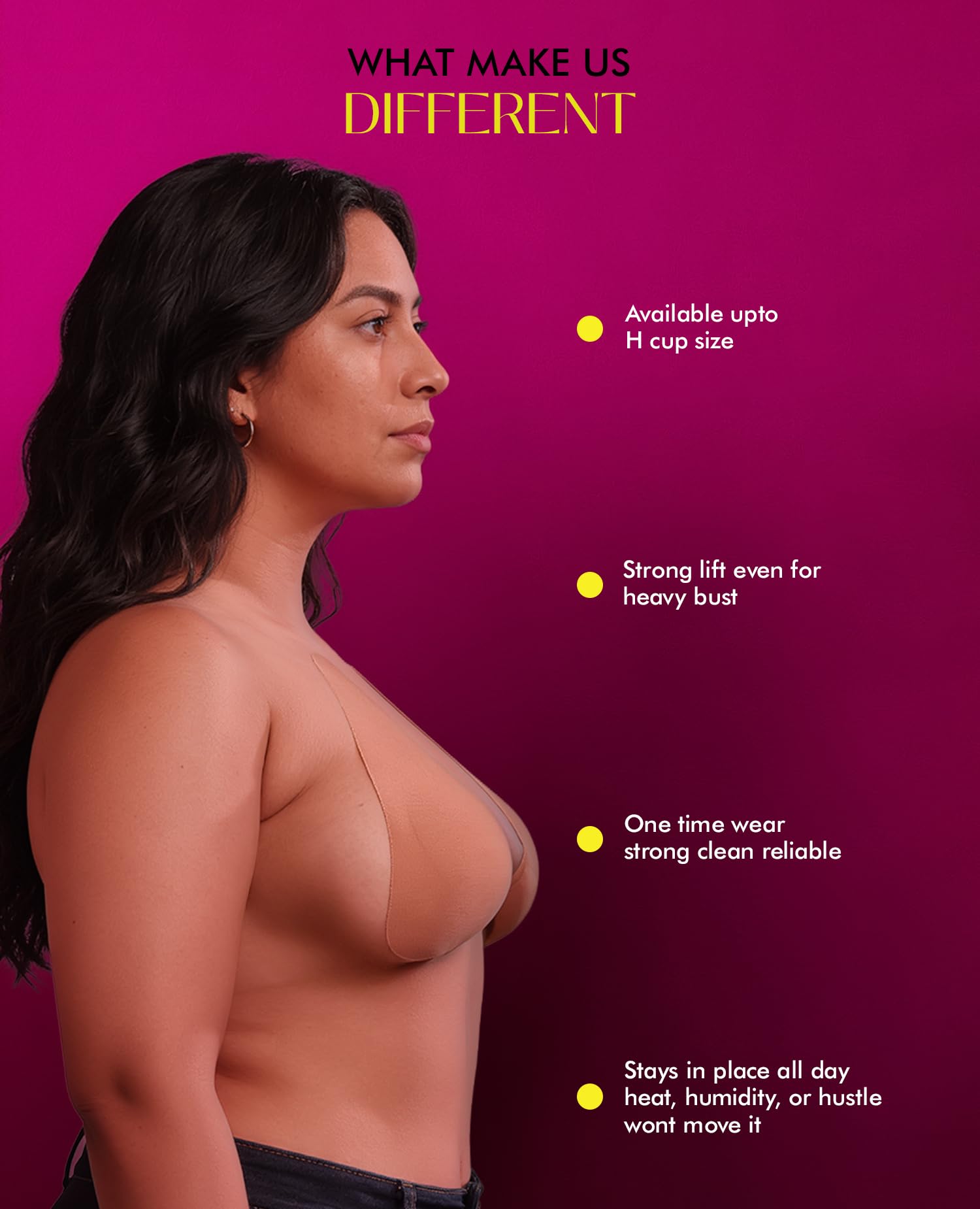 PINQ POLKA Breast Lift Tape Pasties 6 Pcs for DD-E Cups Size Ideal for Sagging Breasts with 10 Nipple Pasties|Skin Friendly Adhesive| Push Up Breast Tape Pasties | Nude Colour | Combo of 16 pcs 1