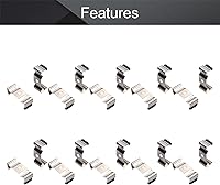 Vista 3 de Othmro Paquete de 100 clips T8 para tubo de luz LED, tubo fluorescente LED, acero al manganeso niquelado