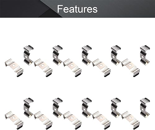 Miniatura 3 de Othmro Paquete de 100 clips T8 para tubo de luz LED, tubo fluorescente LED, acero al manganeso niquelado