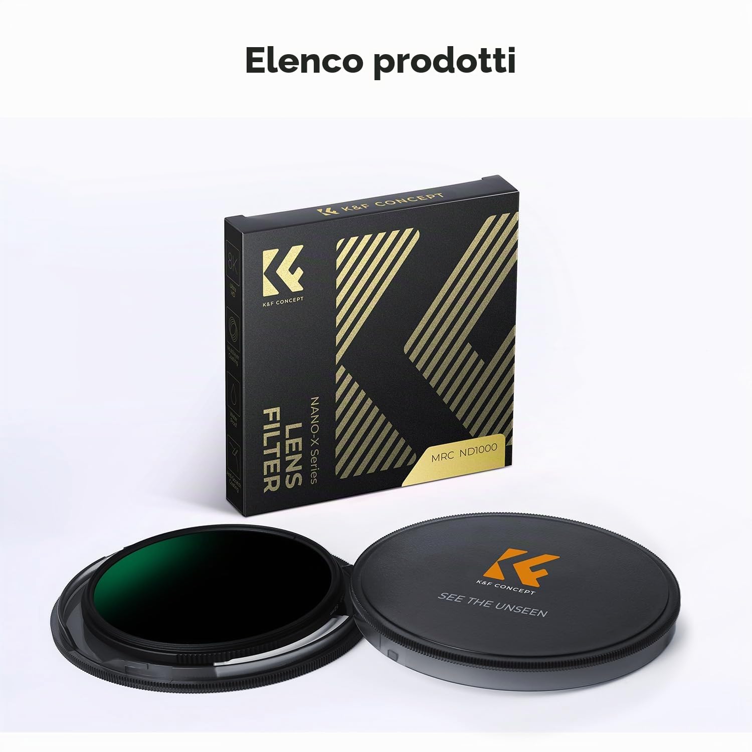 K&F CONCEPT Nano-Xcel 112MM Filtro ND1000 (10 stop) Densità Neutra Filtro | ND1000 Slim HD di Vetro Ottico con Rivestimento Nano - FN705