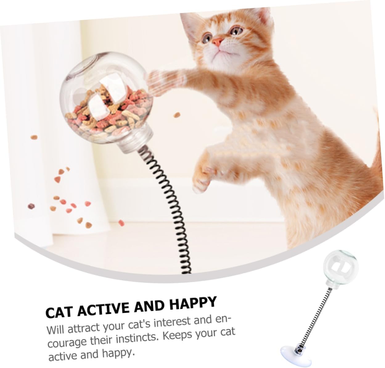 5pcs Interactive Cat Treat Dispenser Toy Spring- -Play Treat for Cats Engaging Interactive Toy for Exercising and Entertaining Feline Friends