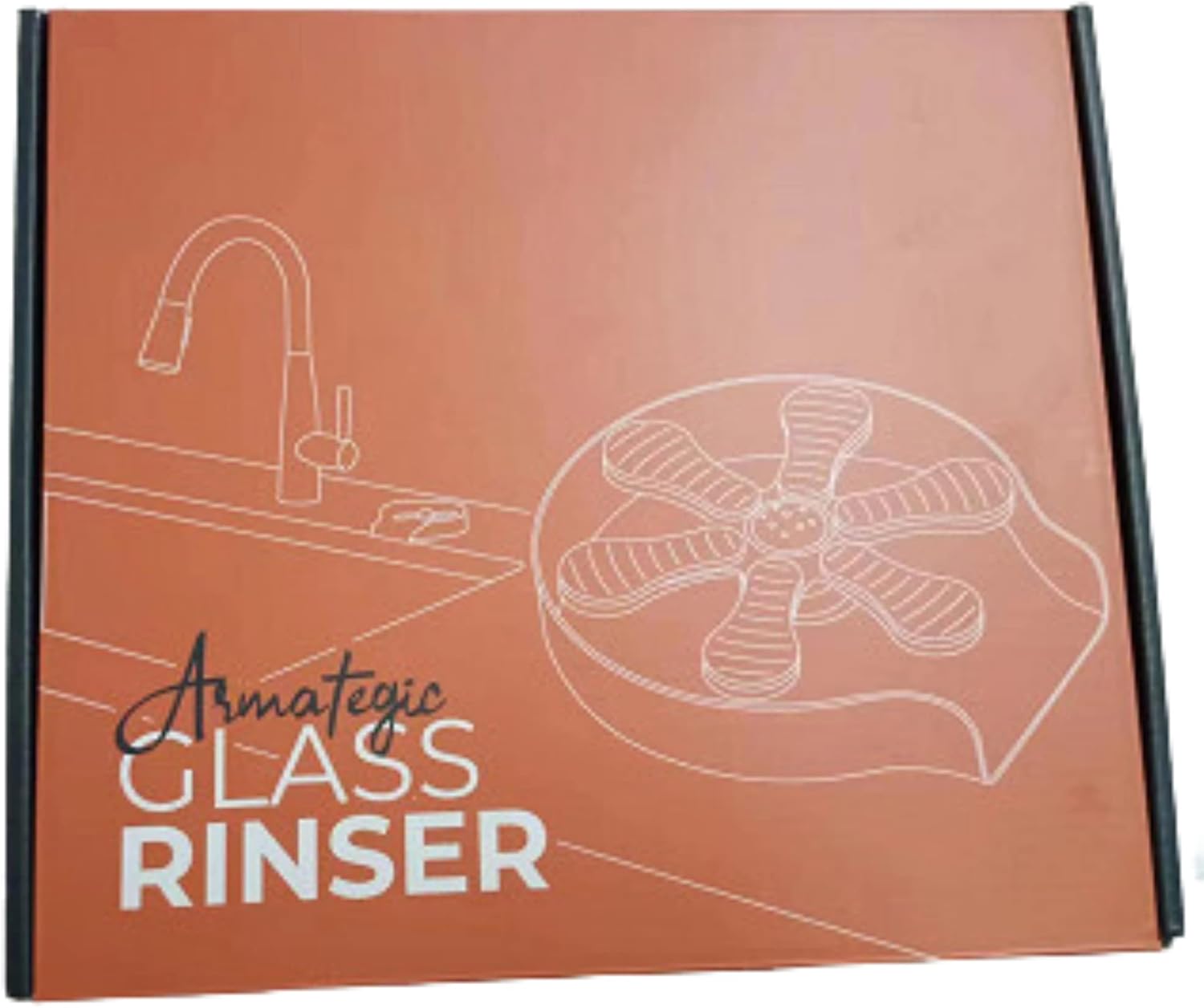 Armategic Glass Rinser for Kitchen Sink Stainless Steel