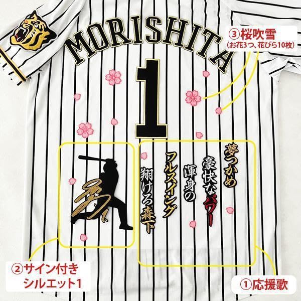 Amazon.co.jp: 阪神タイガース 森下翔太 刺繍ワッペン 3点 b セット