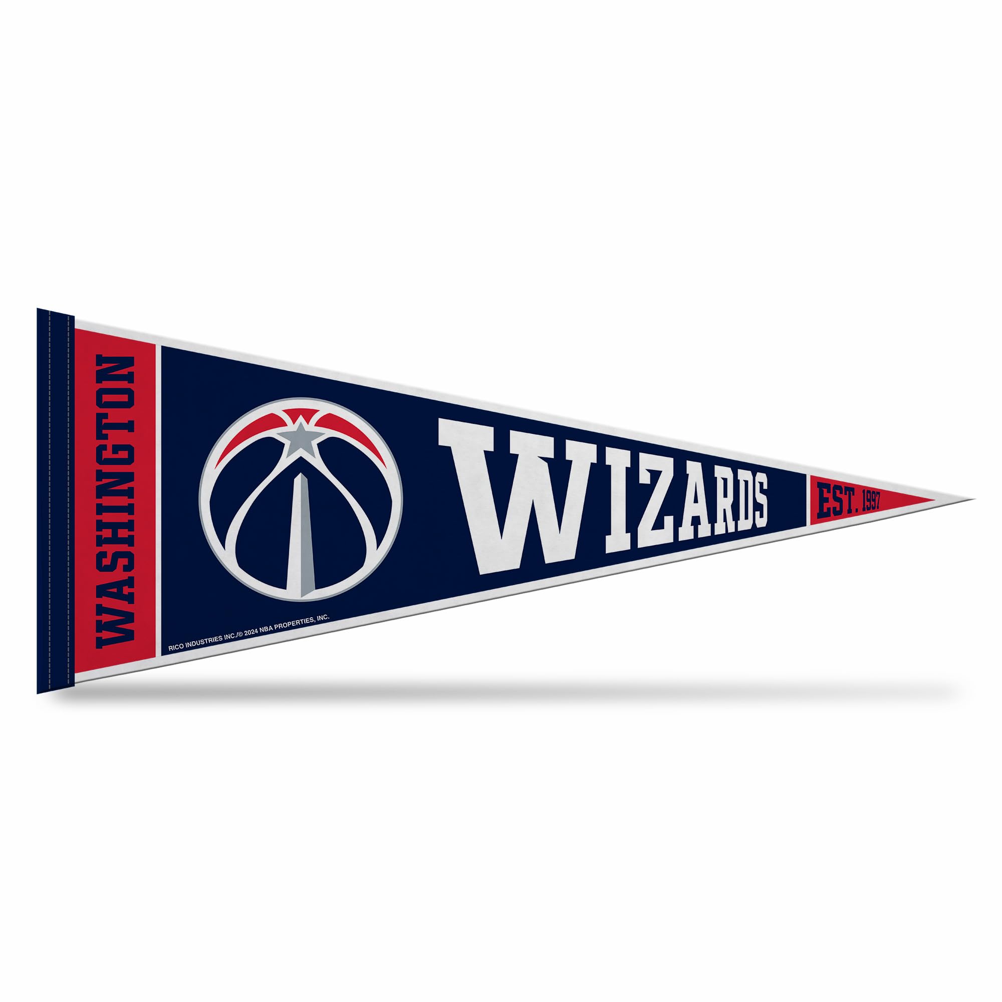 Rico Industries NBA Basketball 12" x 30" Felt Wall Décor Pennant - Great for Home/Bed Room/Man Cave Décor