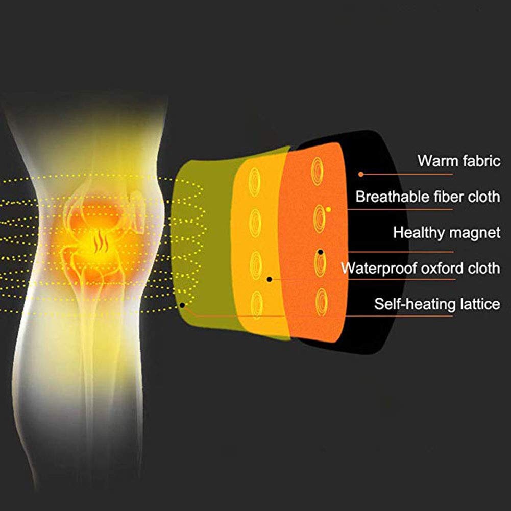 1 Paar selbsterwärmende Kniebandage, selbsterwärmende Turmalin-Magnettherapie-Knieschutzorthese for Arthritis als Heizkissen bei Knieverletzungen und Arthritisschmerzen,Selbstwärmende Kniepa