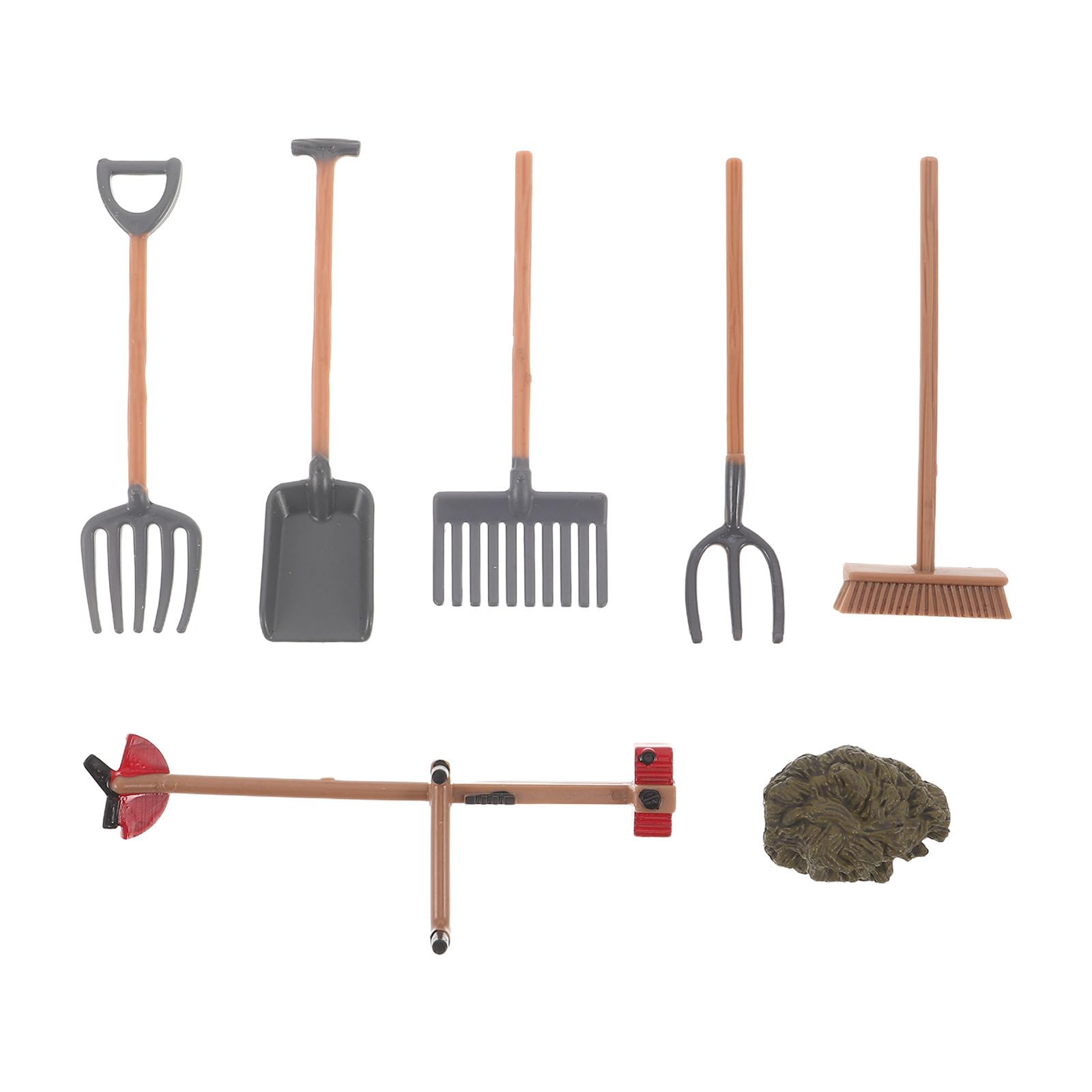 Kit de jardinage miniature de 7 pièces en plastique pour décorer une maison de poupée