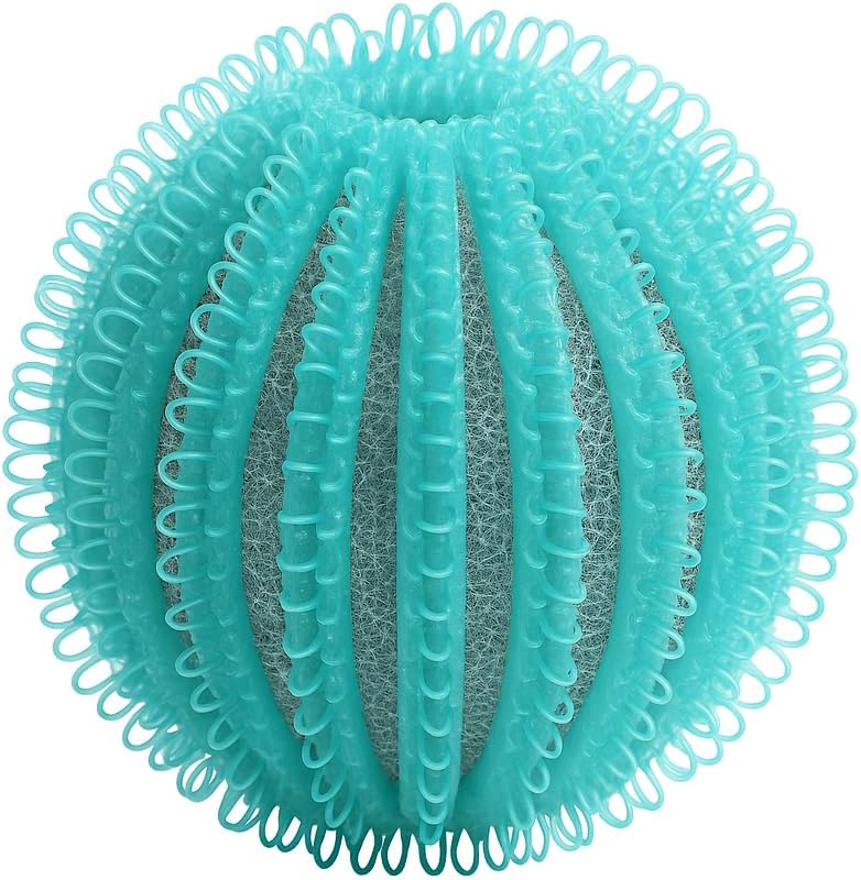 Kit Removedor de Pelos para Máquina de Lavar, 4 Unidades, 3,5 cm, Azul, Reutilizável para Roupas e Tecidos