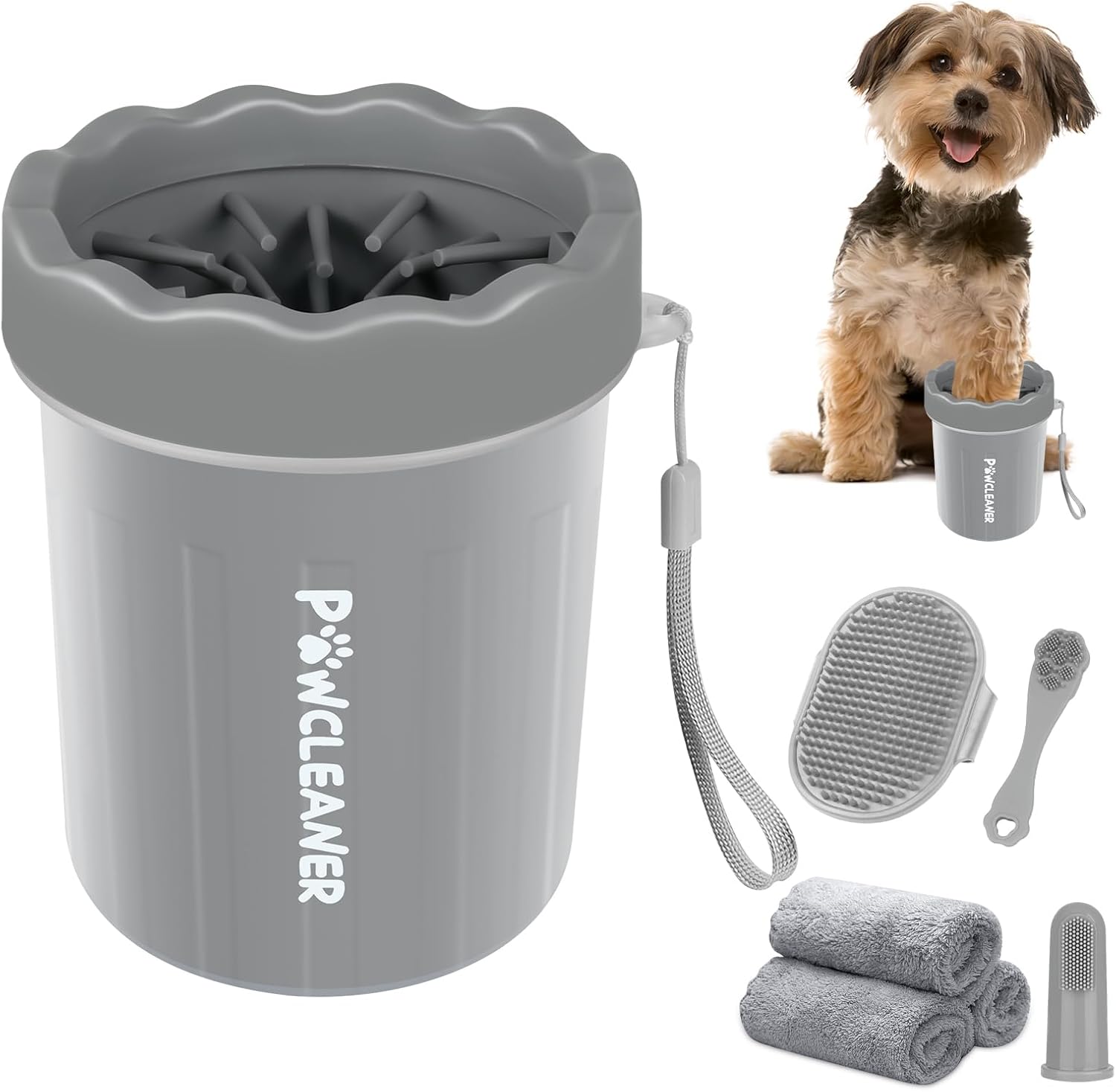 Professional 7 in 1 Dog Paw Cleaner for Dogs &...