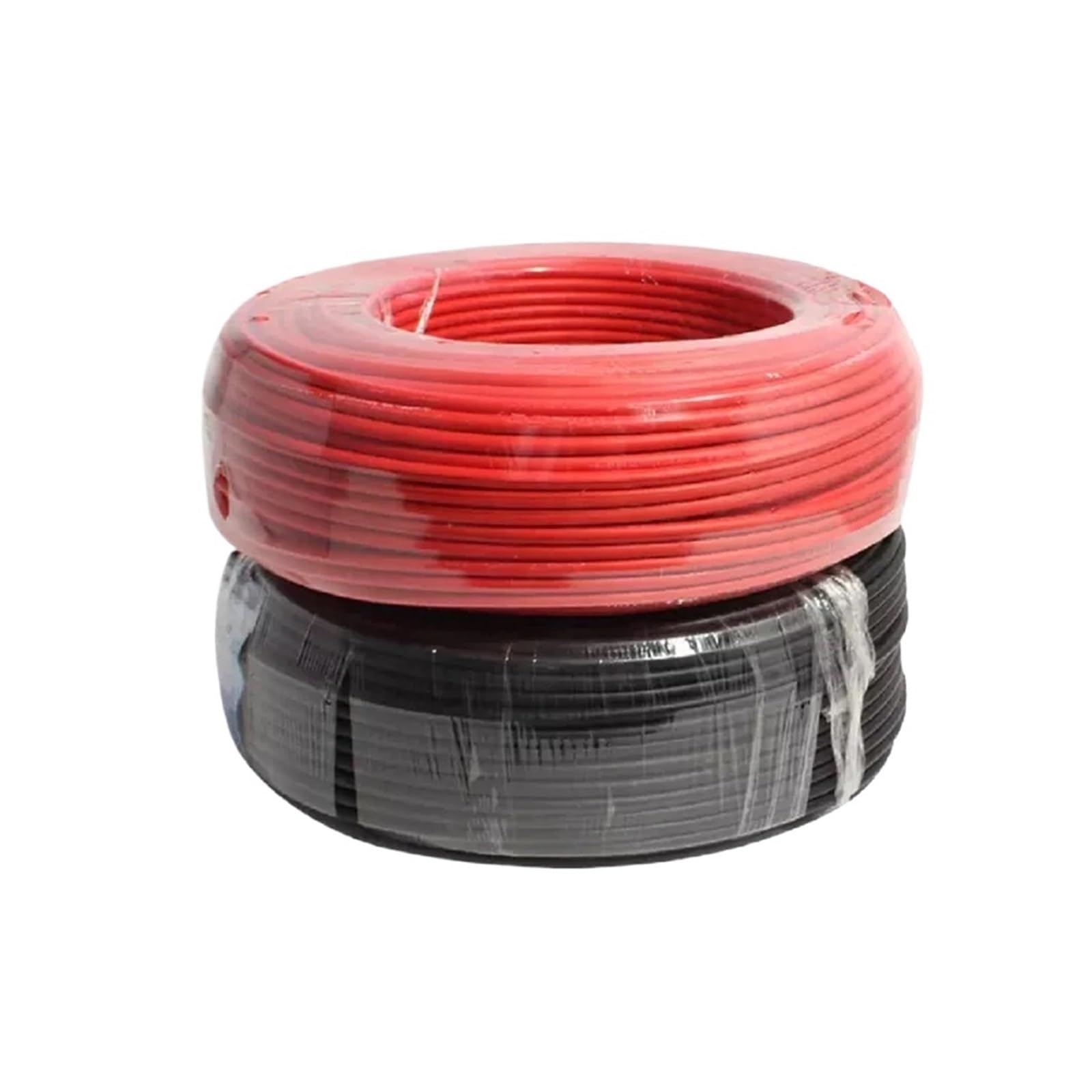Câble d'extension de Panneau Solaire 100/50 mètres, Fil à Double Gaine en cuivre étamé 4 mm2 12 AWG for systèmes photovoltaïques solaires(50M Red and Black)