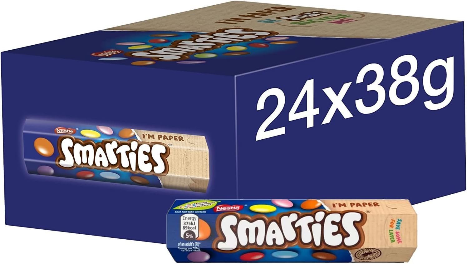 New Nestle SMARTIES Llama Edition 24 x 38g Tubes | 24 Tubes | Full Box | 03.2020