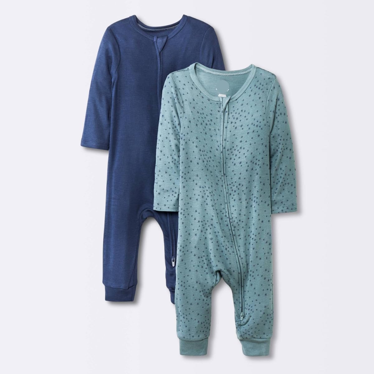 TuddyBuddy 100% Cotton Multi Color Romper/Sleepsuit/Jumpsuit for Baby Boy & Baby Girl (Blue Stars & Navy Blue, 0 Months-3 Months) - Image 2 thumbnail
