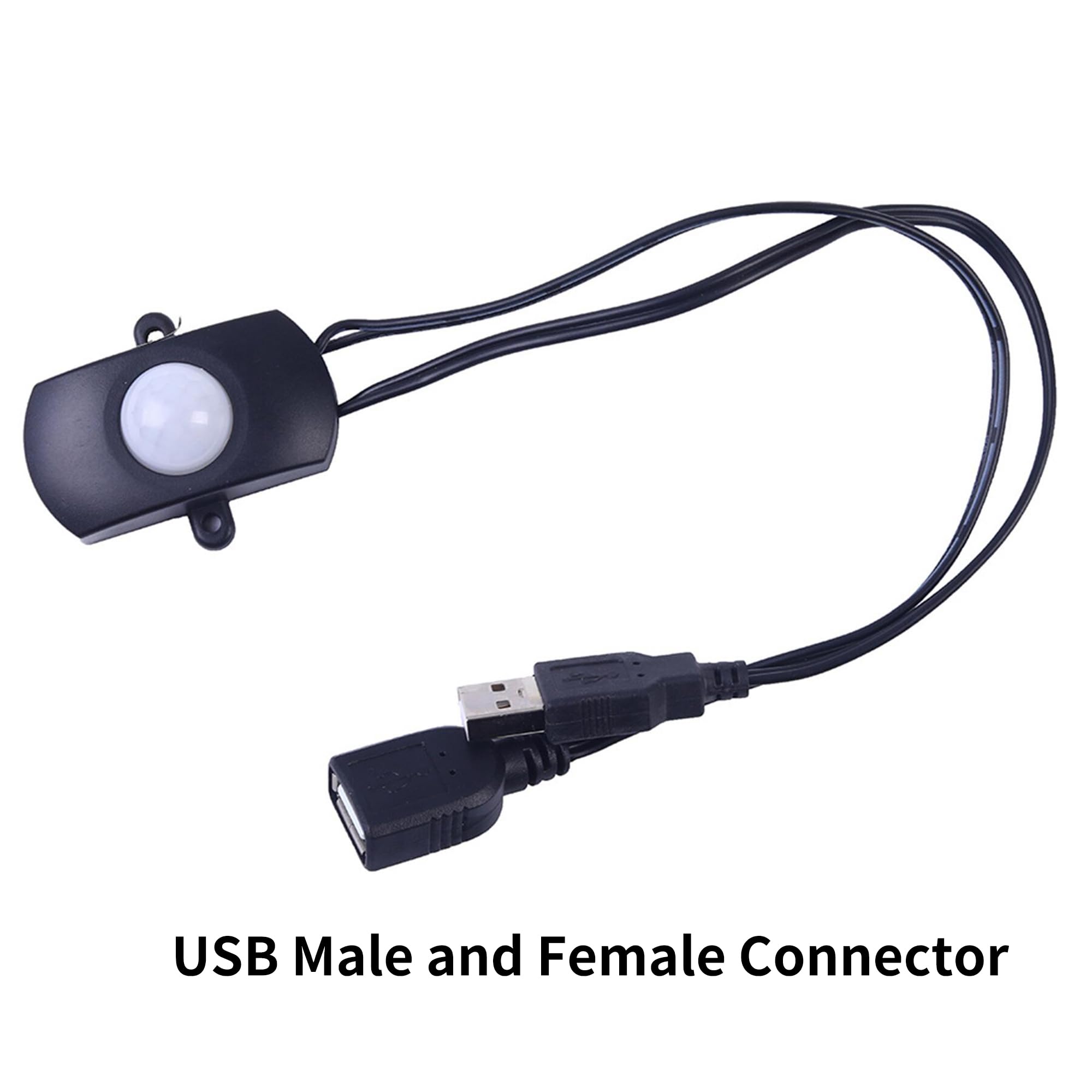Clearhill 5V Motion Sensor Switch with USB Male and Female Connector(Black),Automatic Sensor Switch for Indoor DIY LED Lighting,Such as Kitchen,Cloakroom,etc - Image 3
