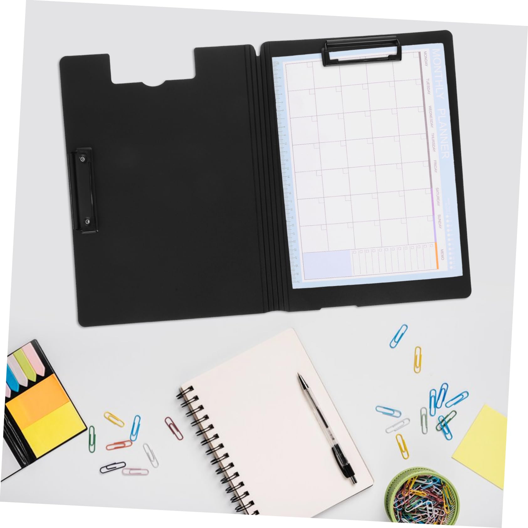 Kunststoff Klemmbrettmappe A4 mit Doppelclips 6 Stück für Schule | Schulanfang Deko, Wasserfest und Leicht, Schlichtes Design für Unterricht und Ordnen