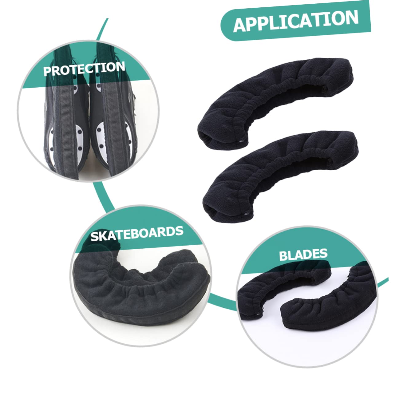 HANABASS Skate Guards für Eishockey und Kunstlaufschuhe Kufenprotektoren Schwarz Langlebig und Pflegeleicht Schutz für Schlittschuhklingen Verhindert Beschädigungen und Verlängert