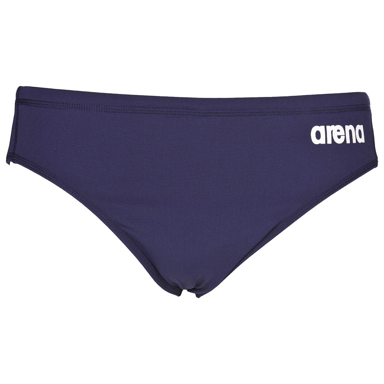 arena Herren Trainings Badehose Slip Solid (Schnelltrocknend, UV-Schutz UPF 50+, Kordelzug, Chlorresistent), Navy-White (75), 3