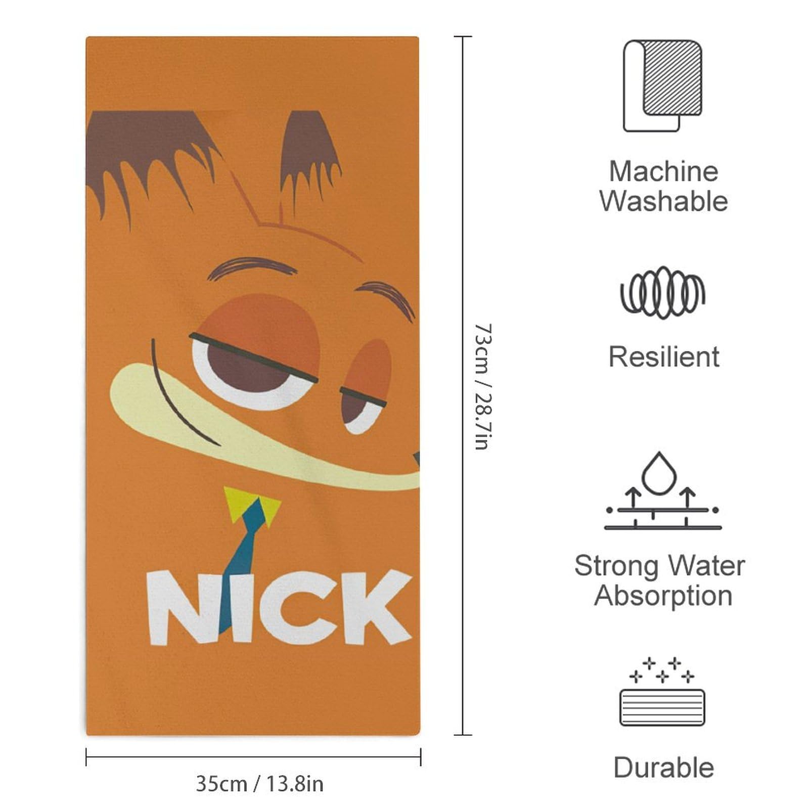 Amazon｜ズートピア ニック・ワイルド タオル フェイスタオル ビッグ