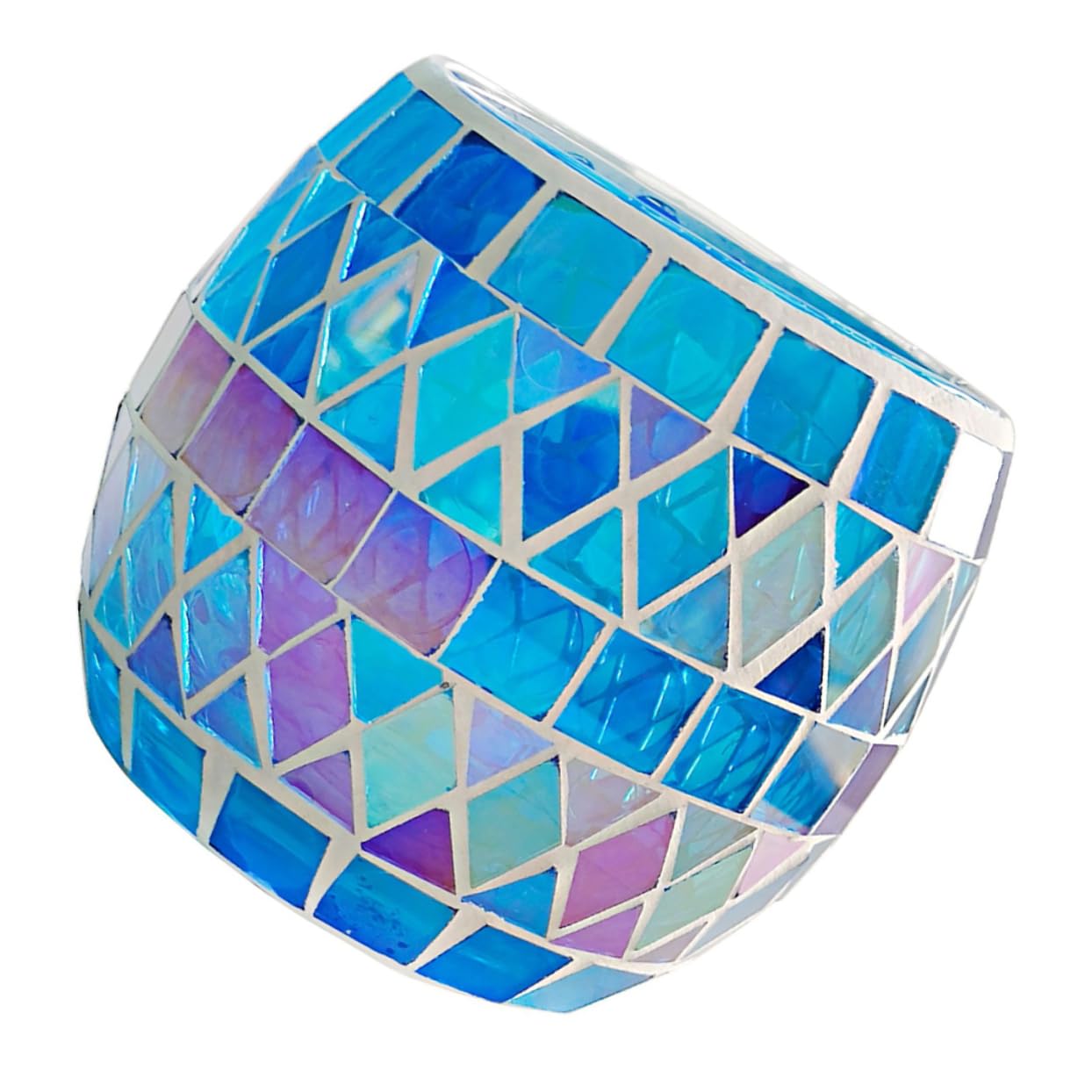 Amosfun Portacandele Design Unico e Raffinato in Mosaico Uso Prolungato Garantito Decorativo per Candele LED e Tradizionali per Ricevimento e Matrimonio
