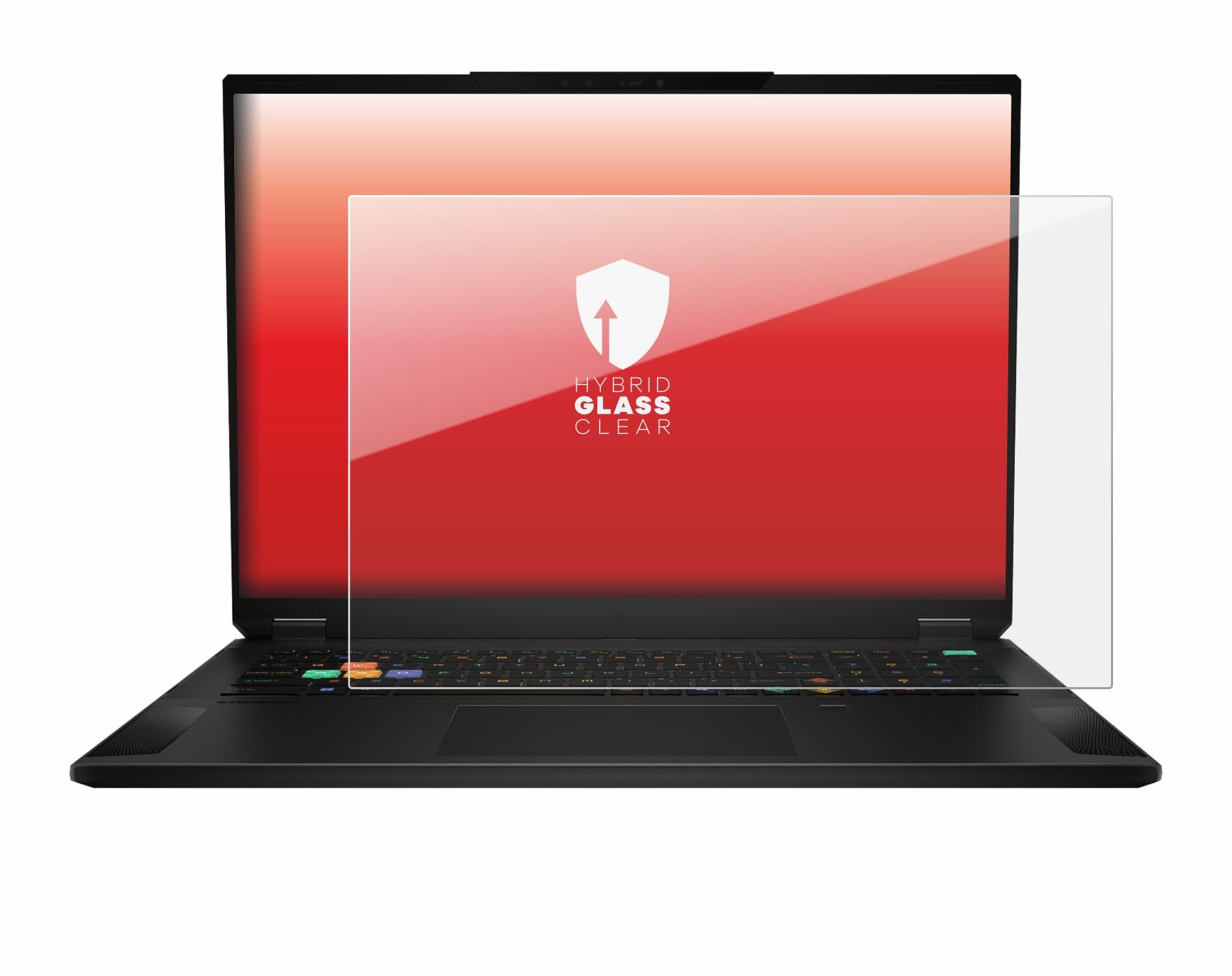 upscreen Lámina Cristales para MSI Stealth 18 HX AI | , Transparente Protección Pantalla Made in Germany, 9H Dureza Hybrid Tempered Glass