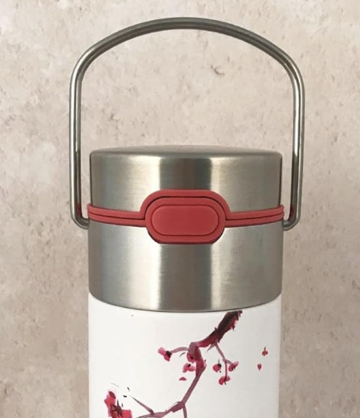 Eigenart LEEZA 11001 Cherry Blossom Gourde isotherme à double paroi en acier inoxydable avec bouchon sport et passoire, sans BPA, 500 ml