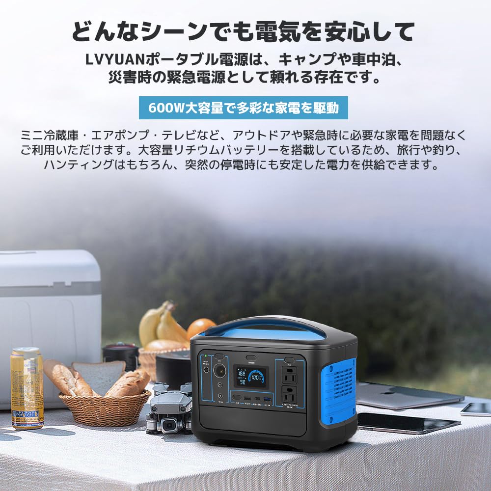 ✩売れすぎてすいません✩コスパ◎ポータブル電源 600 W 大容量 BigBlue リン酸鉄 ポータブル電源 Cellpowa600【別送品】 | 発電