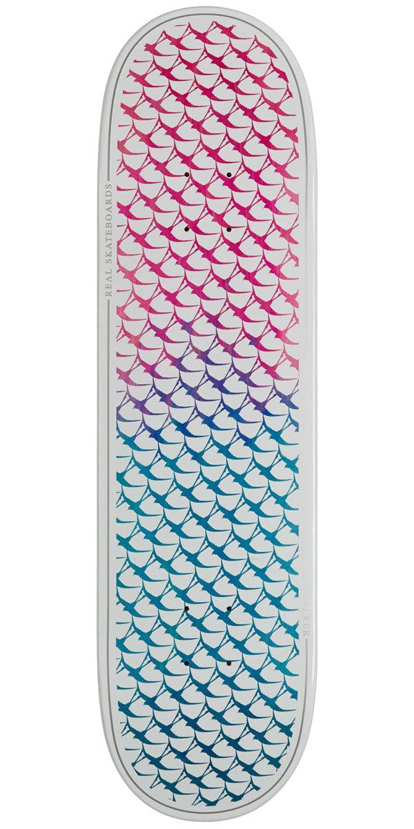 Real Kyle Walker Planche de skateboard floquée Blanc 21,3 cm