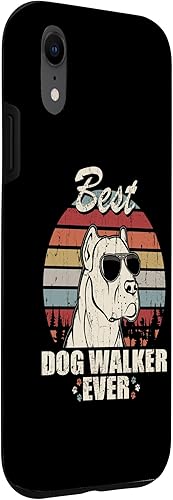 Vista 18 de iPhone XS Max Dogo Argentino Best Dog Walker Ever Funny Quote Vintage Case