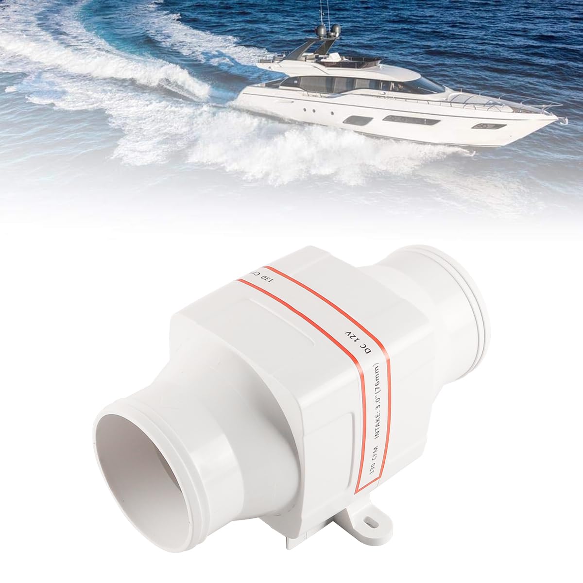 Ventilatore di Ventilazione modificato per Yacht RV Ventilatore di Ventilazione Silenzioso e Potente Attrezzatura per Ventola di sentina Marina DC Adatta per Yacht e Camper (12 V 76 mm)