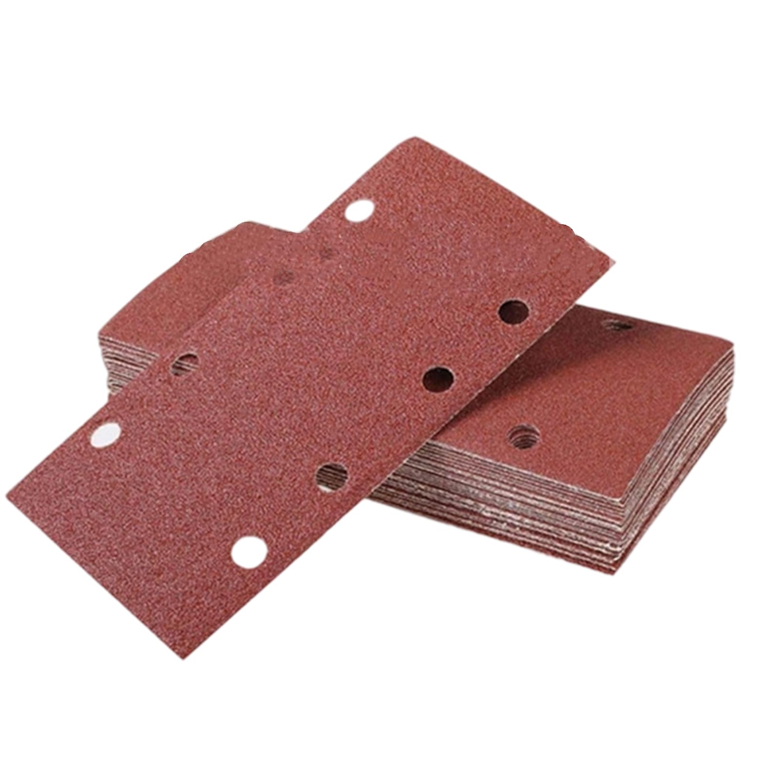 Buxuaaaa 50Pcs Multipurpose 185X93mm Flocking Sandpaper Sheets 8 Hole Design Abrasives For Diyer Projects Smooth Finishing Flocking Sanding Discs