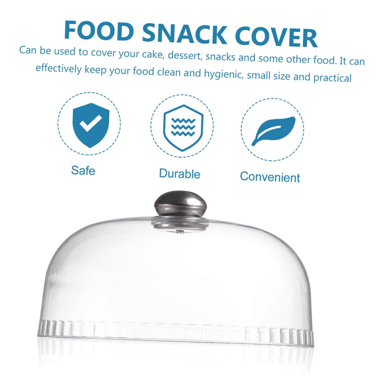 MAGICLULU 1 Pc cubierta de plástico transparente cúpula de campana de queso cubiertas de conservación de alimentos vidrio cubierta de comida de escritorio cubiertas de postre PD