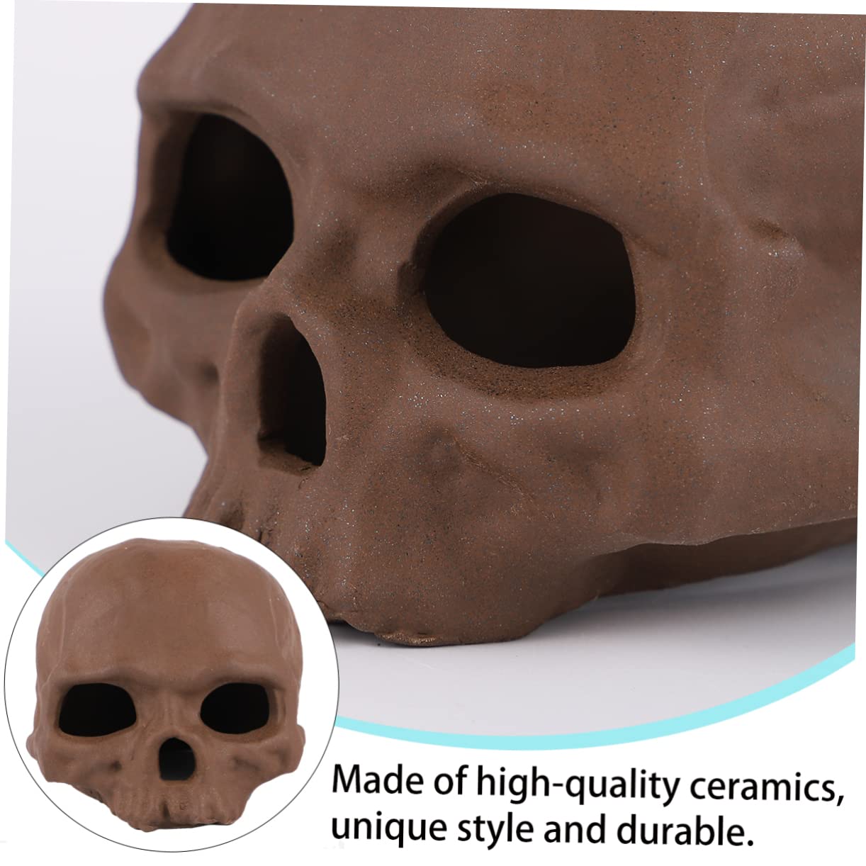 Sosoport 3stücke Skull Design Adornment Retro Pottery Ornament Für Aquarien Dekoration Langlebige Künstliche Schädeldesigns Als Versteck Für Fische Und Reptilien Für Aquatische