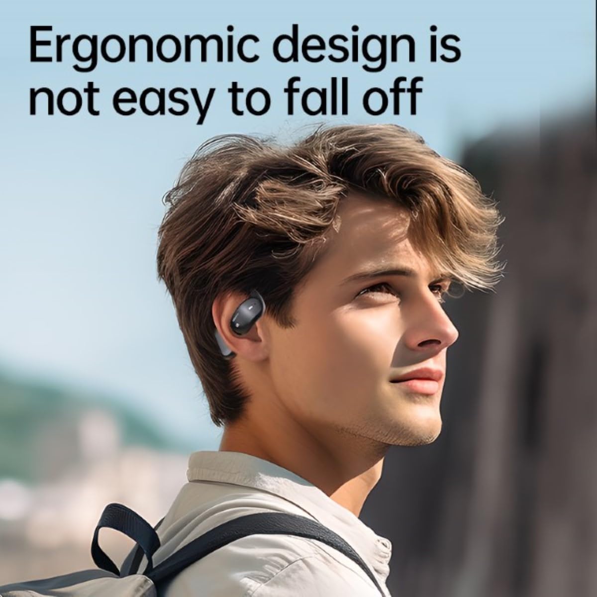 M-LID AI Translator Earbuds, Open-Ear Bluetooth 5.4 Headphones, Real-Time 144 Language Translation, LDAC Hi-Res Audio, Mic, Fast Charging, Translator Earphones for Travel & Business (Black)
