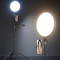 Weilisi 10.5" Full-Screen Ring Light with 69" Tripod, Phone Holder & Remote - Dimmable LED for Zoom, Makeup, Live Stream, Video Calls