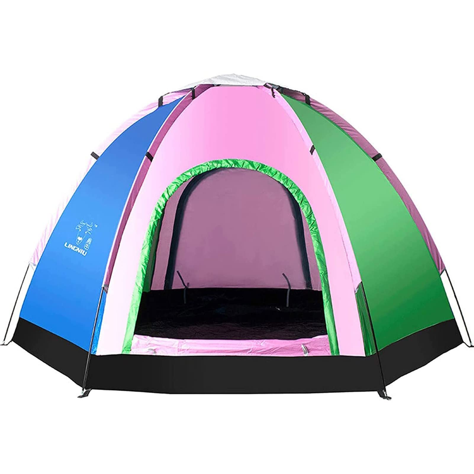 Tente familiale avec auvent pour 2 à 6 personnes modèle tunnel automatique pop up