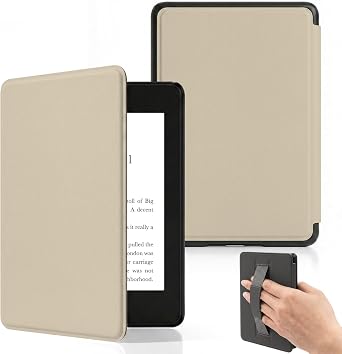 Case with Hand Strap for 6" Kindle Paperwhite 10th Generation-2018 Release,Model No.PQ94WIF - Lightweight Shell PC Cover with Auto Wake/Sleep,Oat Coffee
