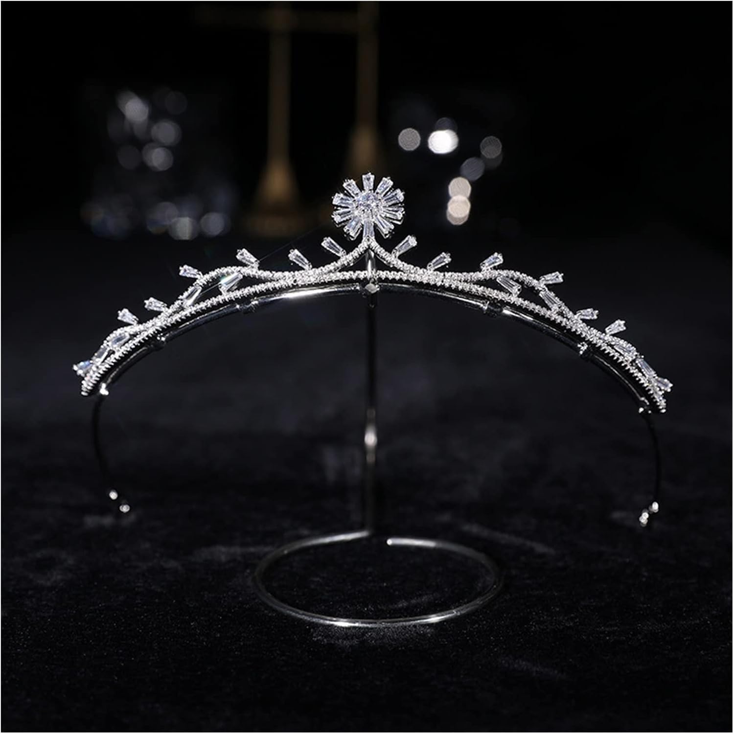 Korona panny młodej cyrkon Rhinestone diademy dla druhny opaska na głowę ślubne nakrycie głowy biżuteria do włosów akcesoria Tiara