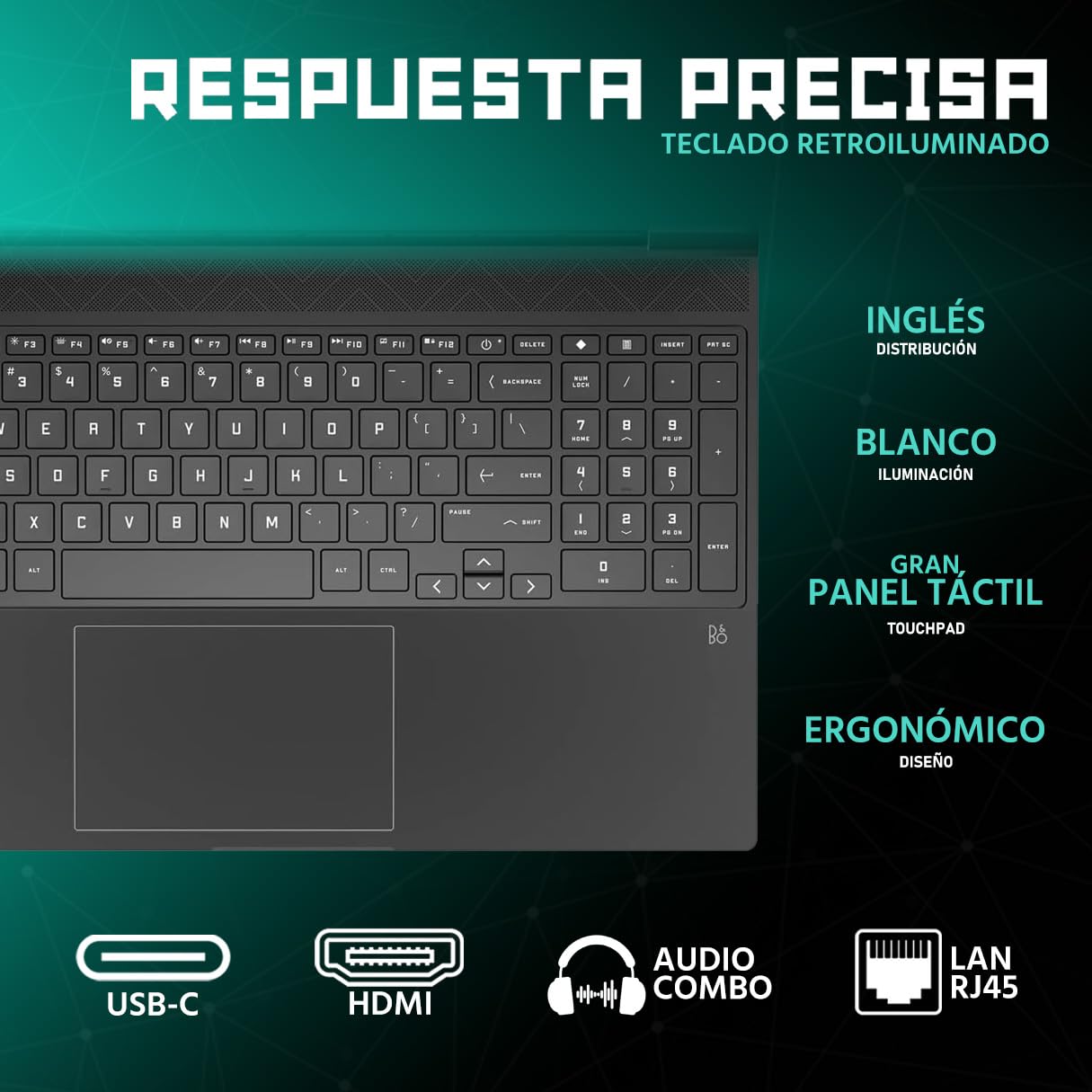 HP Laptop Gamer Victus NVIDIA GeForce RTX 4050 Intel Core i5 13420H 16GB RAM 512GB SSD 15.6" Windows 11 Home Teclado en Ingles