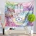 Tapis Mural / Jeté De Lit Hamsa Fatima Mandala - Coton, 236x210 Cm, Peint Main, Inde