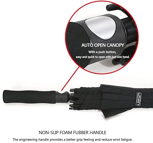 Miniatura 210 de G4Free - Paraguas de golf de apertura automática de 47, 54, 62 y 68 pulgadas - Paraguas extragrande con doble toldo, ventilado, a prueba de viento