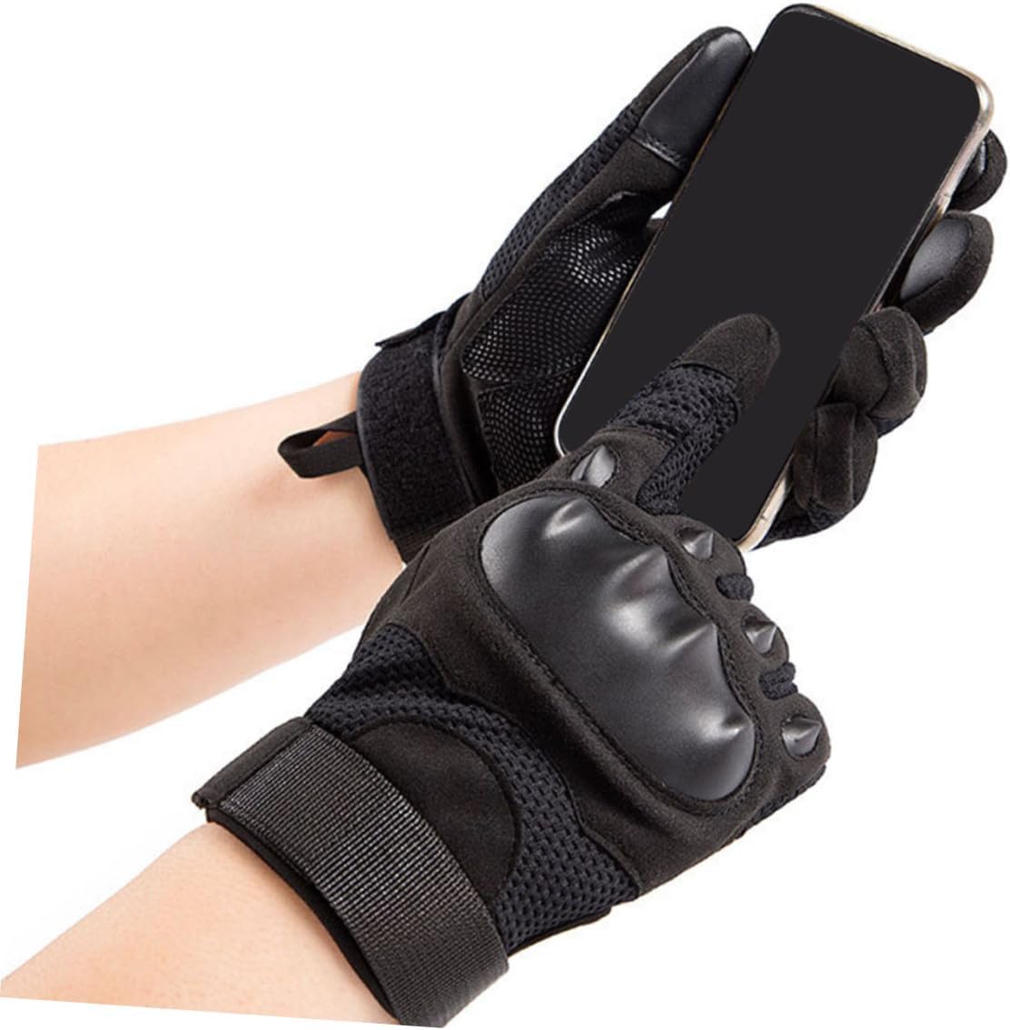 BESPORTBLE Windproof Full Finger Outdoor Riding Gloves for Men Touchscreen Compatible Anti-Skid Grip Breathable Soft Shell Gloves for Winter Cycling and Driving