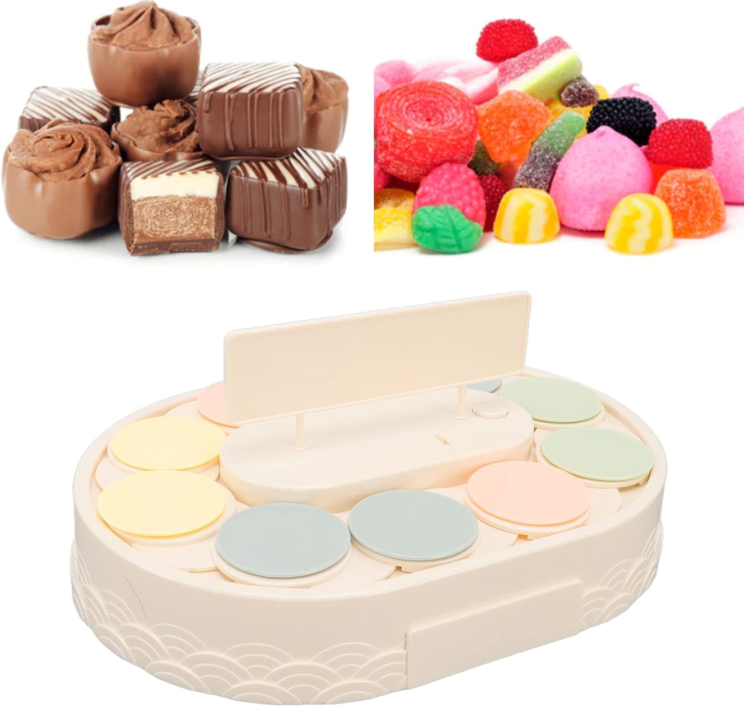 Supporto girevole per torte con piatto girevole automatico per esposizione di dessert, matrimoni, feste, sushi (Dessert)