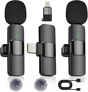 Lavalier Mikrofon USB C,Mini Mikrofon für iPhone,Android,iPad,PC,Ansteckmikrofon Recording-Equipment für TikTok,YouTube,Live-Streaming,Vlog,Video