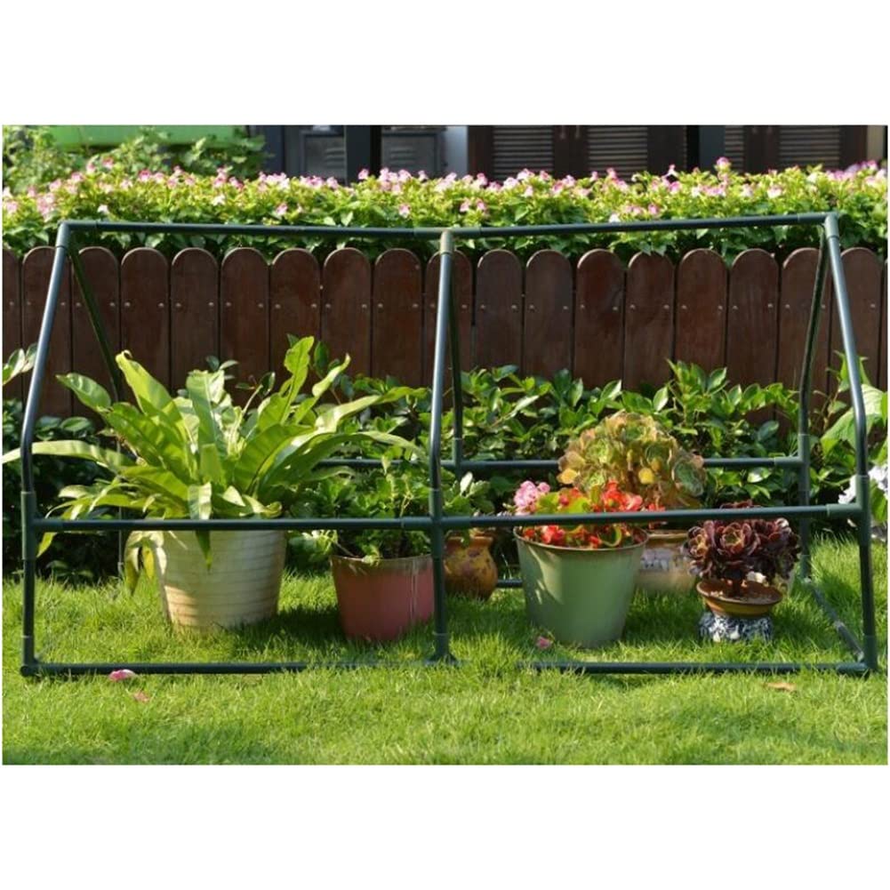 Invernadero De Túnel, Cobertizo De Aislamiento De Plantas con Capa De Malla Estructura De Acero Resistente Cubierta De PE Impermeable Refugio De Flores para Cultivar Verduras Y Flores