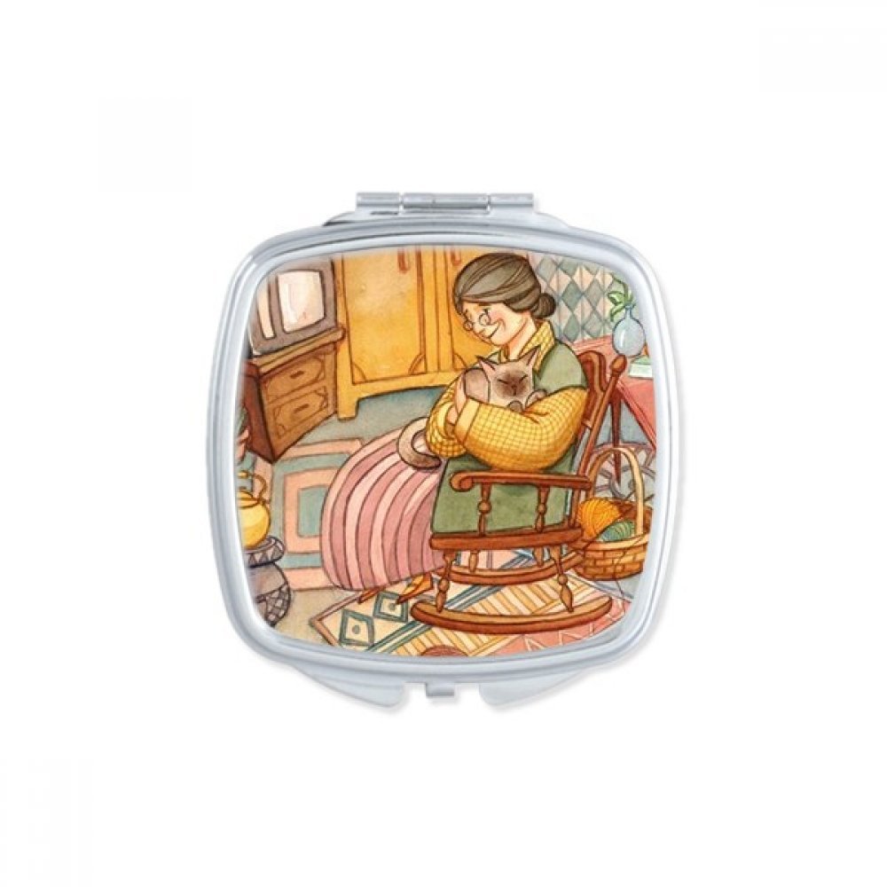 Miroir carré chat aquarelle un accessoire mignon pour sublimer votre routine