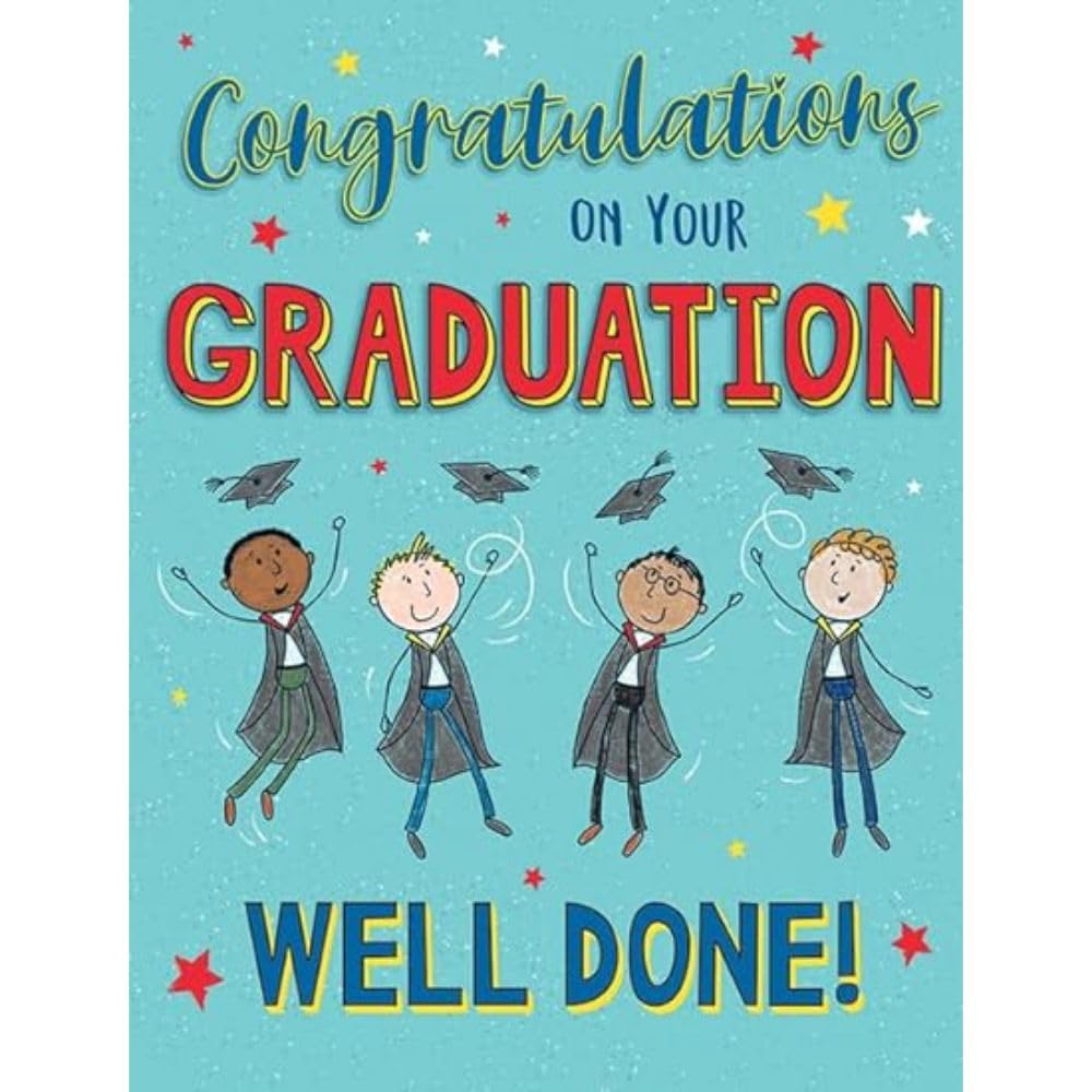 Piccadilly Greetings On your Graduation Card Congratulations Male - 8 x 6 inches