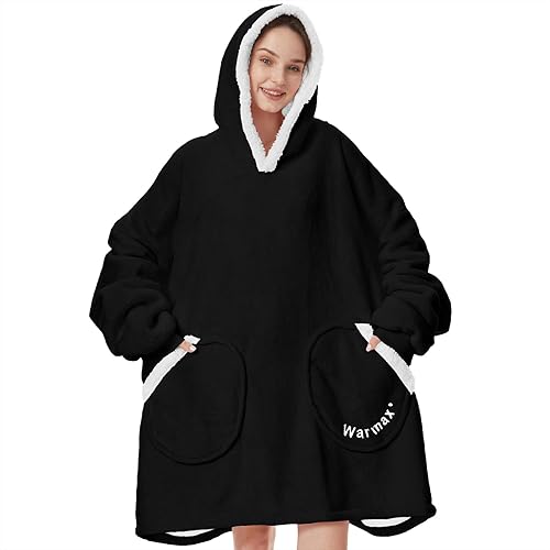 Miniatura 5 de American Trends Wearable Blanket Hoodie, Oversized Sherpa Warm Hoodie Blanket Thick Sweatshirt, Gift for Women Men Girls